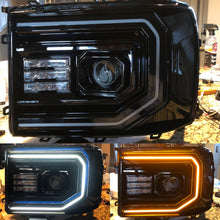 2007-2013 GMC Sierra LED Headlights Colormatched